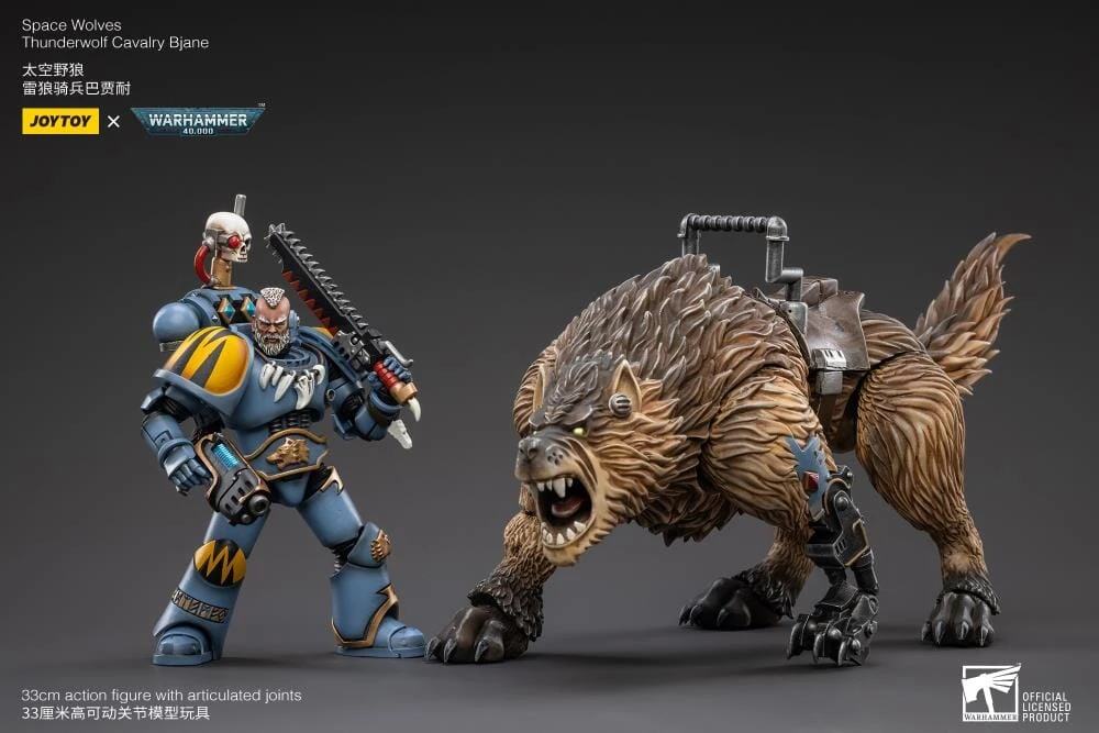 Warhammer 40K Space Wolves Thunderwolf Cavalry Bjane 1/18 Scale Figure 4 Warhammer 40K Space Wolves Thunderwolf Cavalry Bjane 1/18 Scale Figure - Image 2