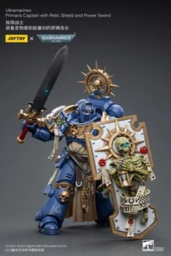 Warhammer 40K Ultramarines Primaris Captain (Relic Shield And Power Sword) 1/18 Scale Figure -Cheap Figures Store 7d621652 271d 4367 92e1 d980135fcba2