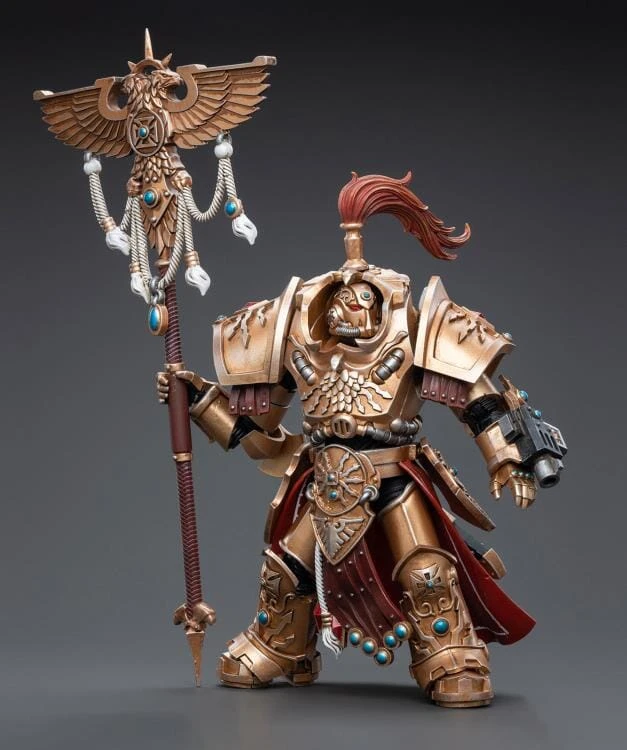 Warhammer 40K Adeptus Custodes Vexilus Praetor In Allarus Terminator Armor Phelam Tolguror 1/18 Scale Figure 8 Warhammer 40K Adeptus Custodes Vexilus Praetor In Allarus Terminator Armor Phelam Tolguror 1/18 Scale Figure - Image 6