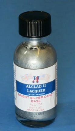 STEVENS Alclad II 1oz. Bottle Candy Bright Silver Base Enamel ALC-701