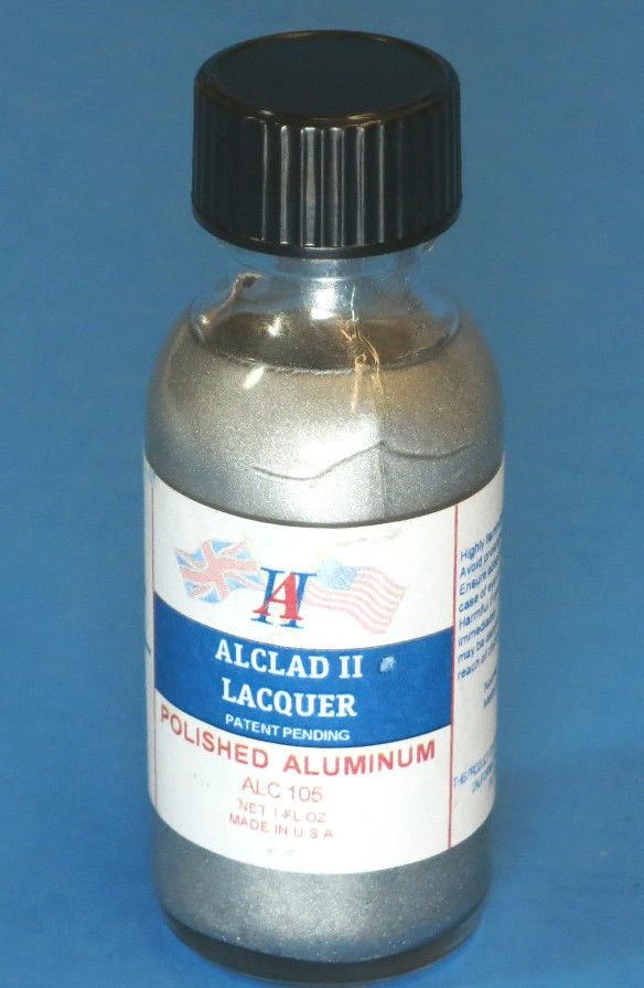 STEVENS Alclad II 1oz. Bottle Polished Aluminum Lacquer ALC-105 3 STEVENS Alclad II 1oz. Bottle Polished Aluminum Lacquer ALC-105