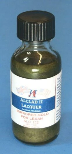 STEVENS Alclad II 1oz. Bottle Mirrored Gold Lacquer For Lexan