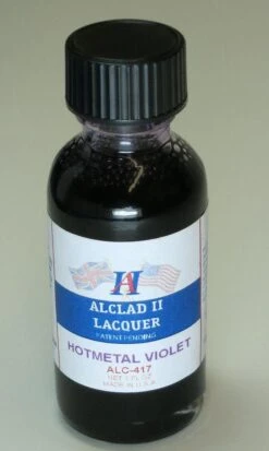 STEVENS ALC-417 1oz. Bottle Transparent Hot Metal Violet Lacquer