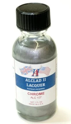 STEVENS Alclad II 1oz. Bottle Chrome Lacquer For Plastic ALC-107