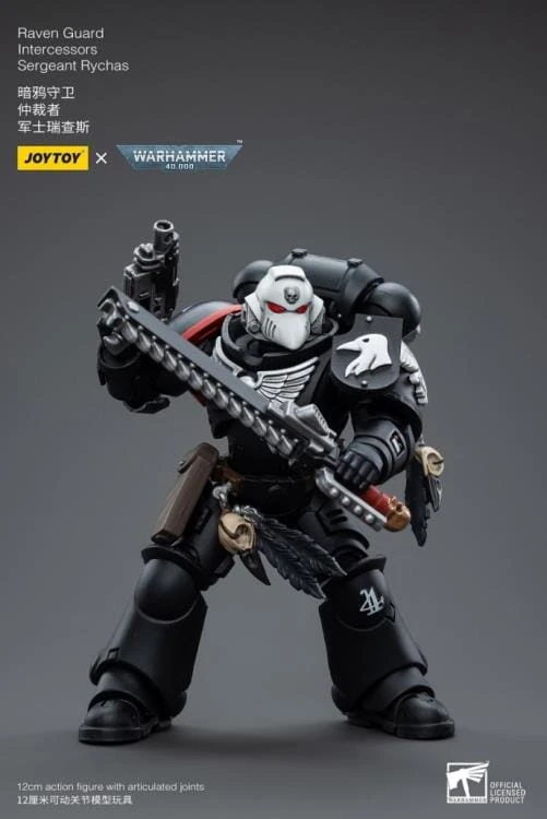 Warhammer 40K Raven Guard Intercessors Sergeant Rychas 1/18 Scale Figure 6 Warhammer 40K Raven Guard Intercessors Sergeant Rychas 1/18 Scale Figure - Image 4