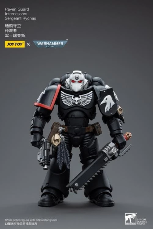 Warhammer 40K Raven Guard Intercessors Sergeant Rychas 1/18 Scale Figure 4 Warhammer 40K Raven Guard Intercessors Sergeant Rychas 1/18 Scale Figure - Image 2
