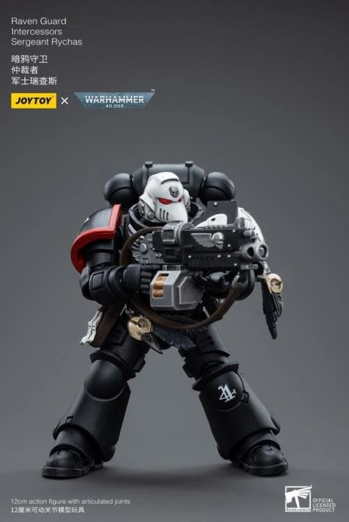Warhammer 40K Raven Guard Intercessors Sergeant Rychas 1/18 Scale Figure 7 Warhammer 40K Raven Guard Intercessors Sergeant Rychas 1/18 Scale Figure - Image 5