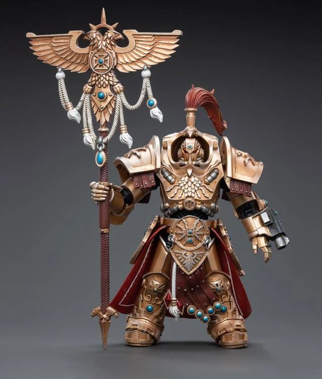 Warhammer 40K Adeptus Custodes Vexilus Praetor In Allarus Terminator Armor Phelam Tolguror 1/18 Scale Figure 4 Warhammer 40K Adeptus Custodes Vexilus Praetor In Allarus Terminator Armor Phelam Tolguror 1/18 Scale Figure - Image 2