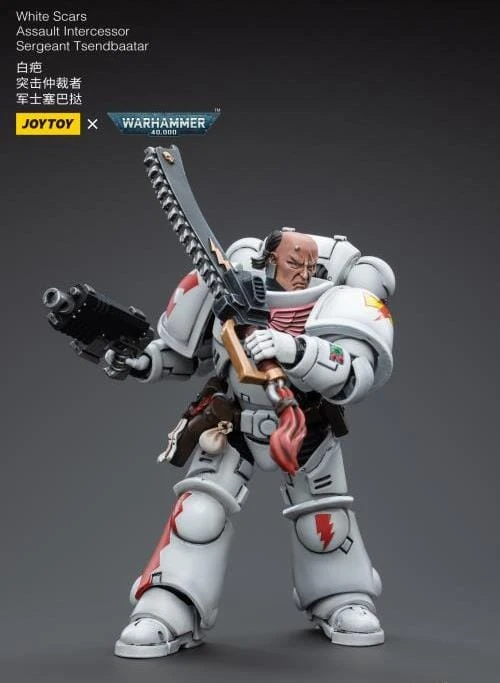 Warhammer 40K White Scars Assault Intercessor Sergeant Tsendbaatar 1/18 Scale Figure 6 Warhammer 40K White Scars Assault Intercessor Sergeant Tsendbaatar 1/18 Scale Figure - Image 4