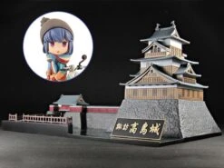 Laid-Back Camp Takashima Castle Model Kit With Rin Shima Figure