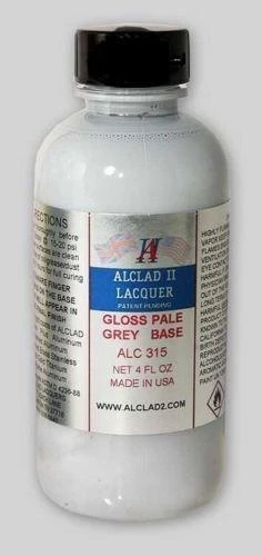 STEVENS GLOSS PALE GREY BASE - 4 Oz. Alclad II Airbrush Lacquer #315