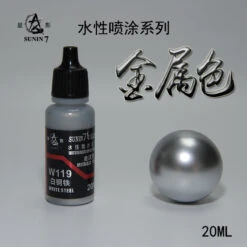 Sunin Acrylic Metal Color W119: White Steel